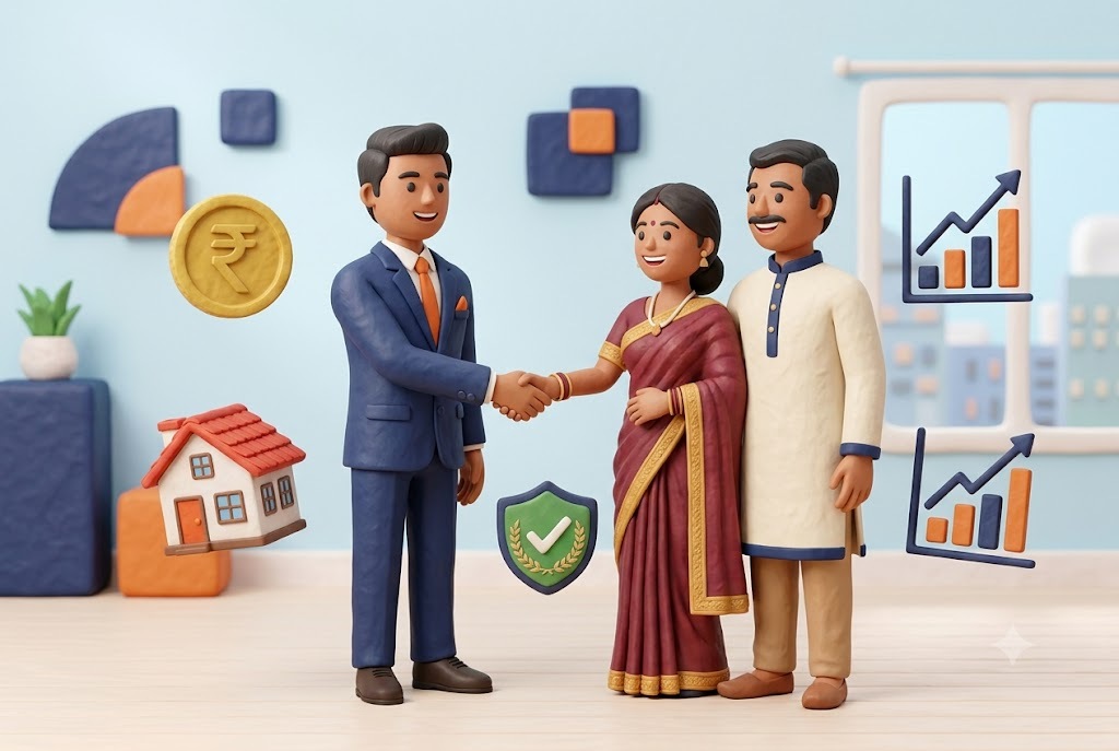 Connect India advisor welcoming an Indian family